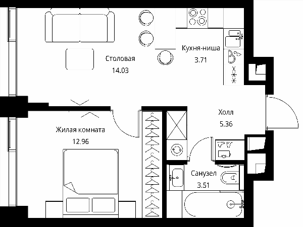 City Bay Москва — планировка 1