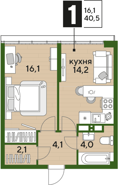 DOGMA PARK Краснодар — планировка 1