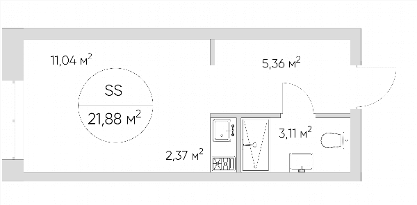 Nice loft Москва — планировка Студия
