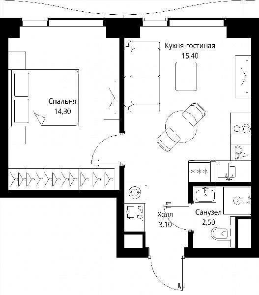 Cityzen Москва — планировка 1
