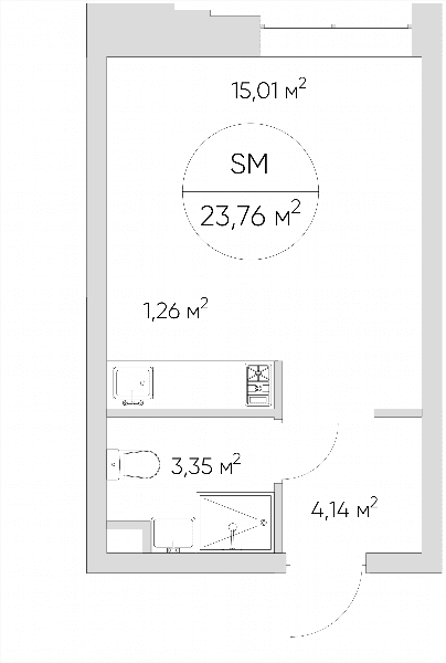 Nice loft Москва — планировка Студия