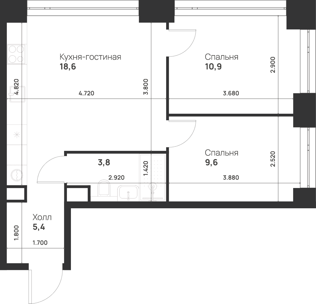 Voice Towers Москва — планировка 2