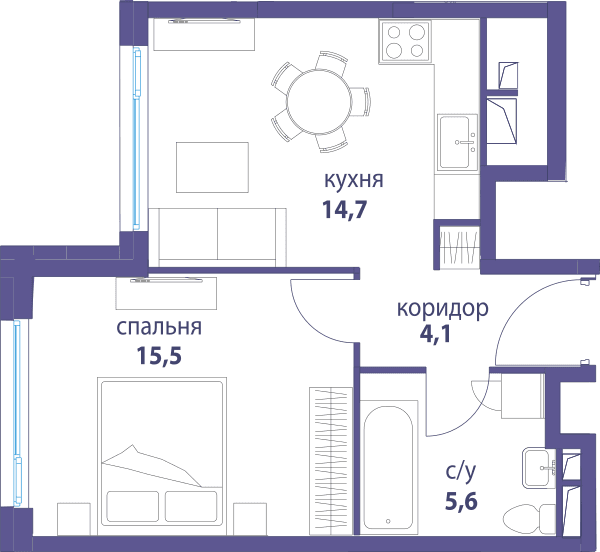 Символ, Вдохновение Москва — планировка 1