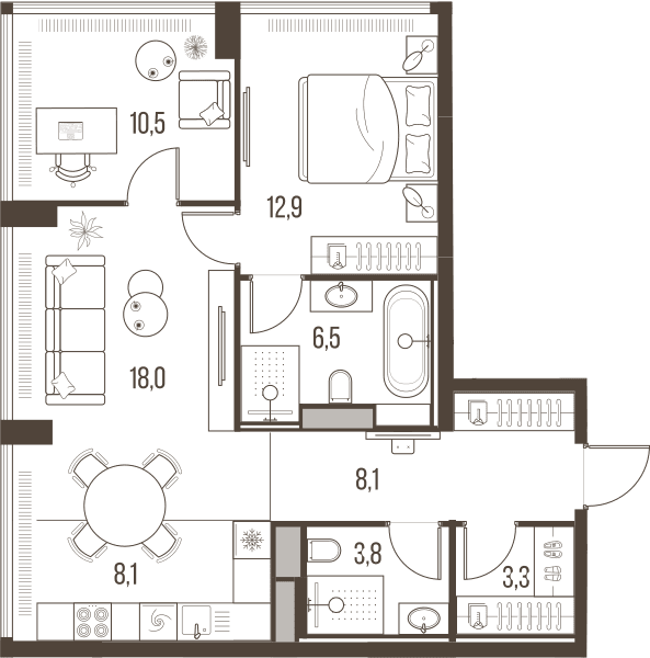 Highlife Москва — планировка 3