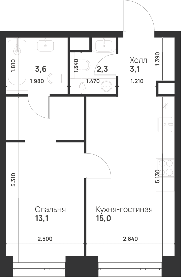 Voice Towers Москва — планировка 1