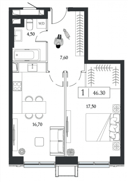 Dream Towers Москва — планировка 1