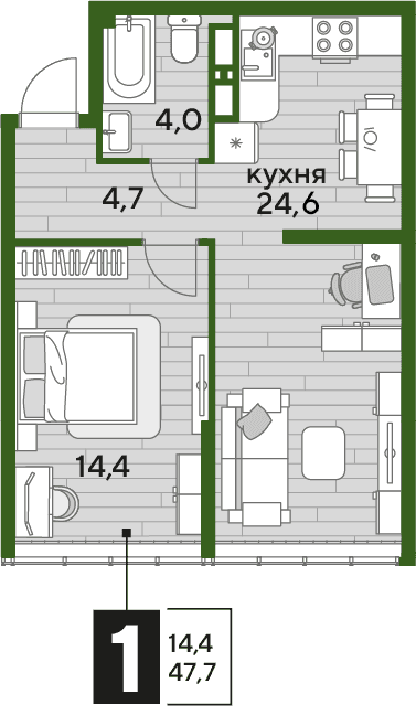 DOGMA PARK Краснодар — планировка 1