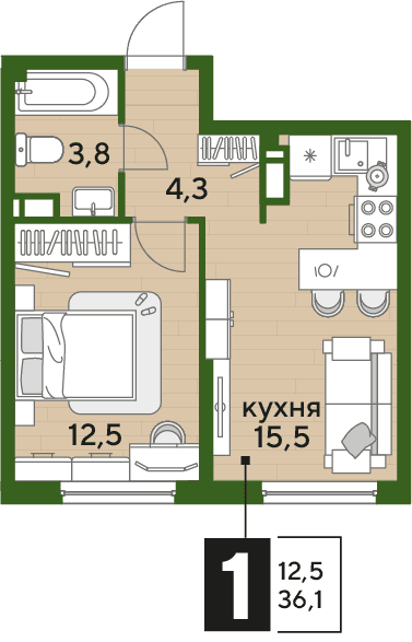 DOGMA PARK Краснодар — планировка 1