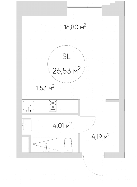 Nice loft Москва — планировка Студия
