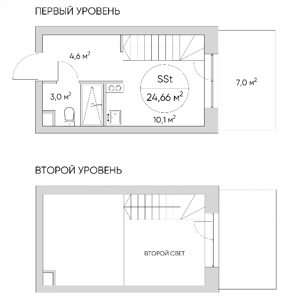 Nice loft Москва — планировка Студия