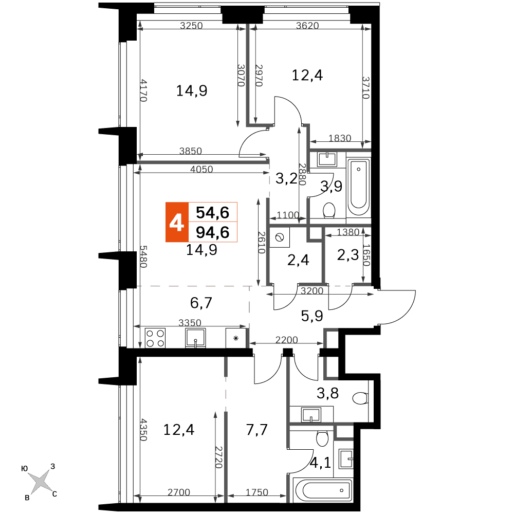 Amber City Москва — планировка 4
