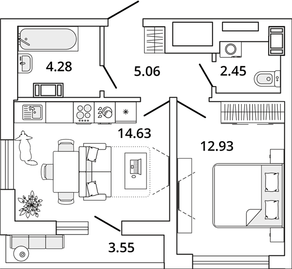 MASTER PLACE Санкт-Петербург — планировка 1