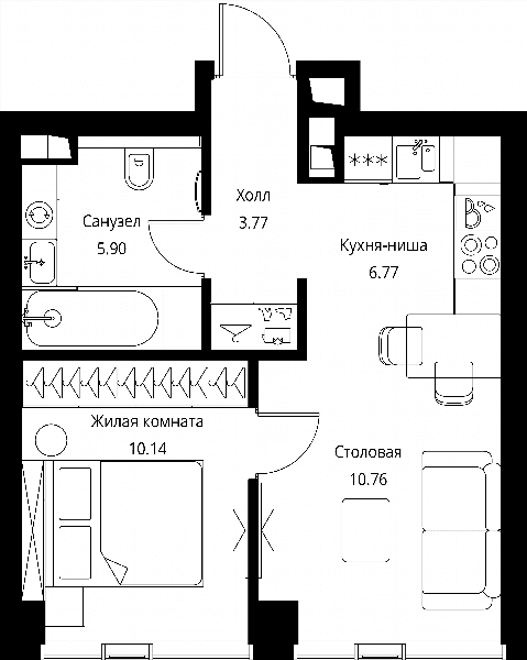 City Bay Москва — планировка 1