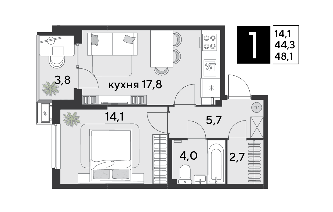 Парк Победы Краснодар — планировка 1