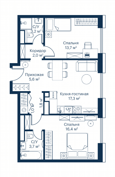 City Bay Москва — планировка 2
