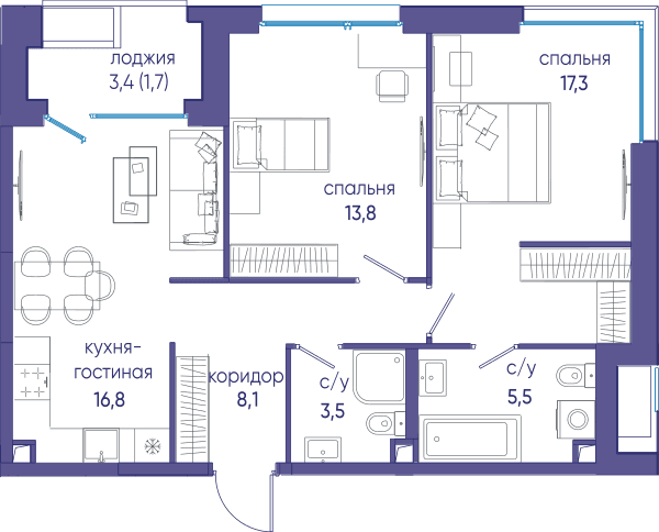 Остров, Остров.6 Москва — планировка 2