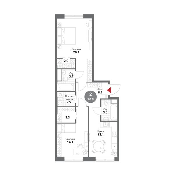 Voxhall Москва — планировка 2