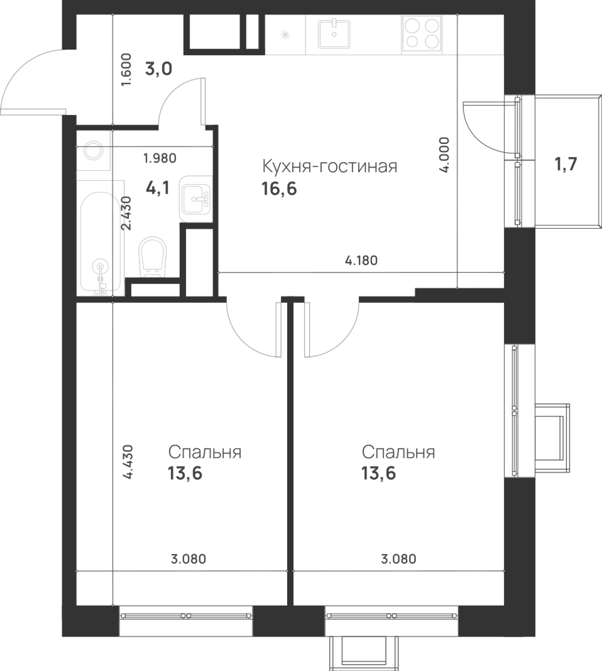 Foreville Москва — планировка 2
