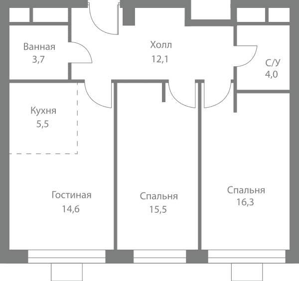 Stellar City Москва — планировка 3