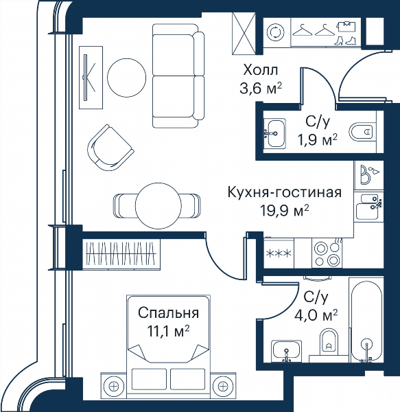 City Bay Москва — планировка 1