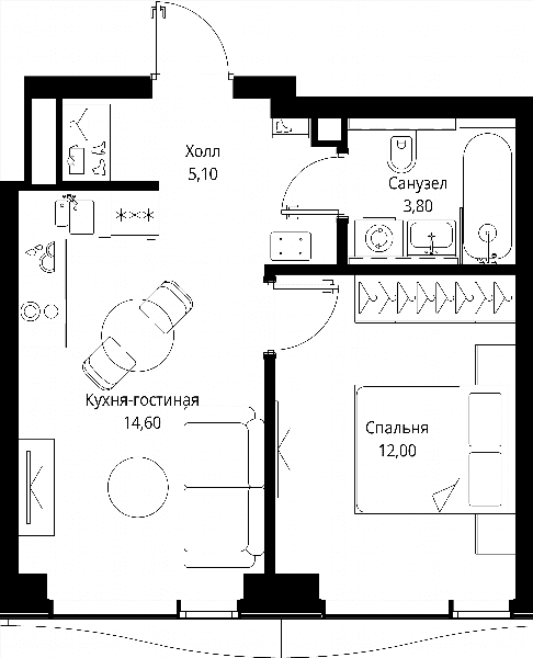Cityzen Москва — планировка 1