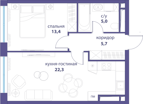 Событие, Событие-5 Москва — планировка 1