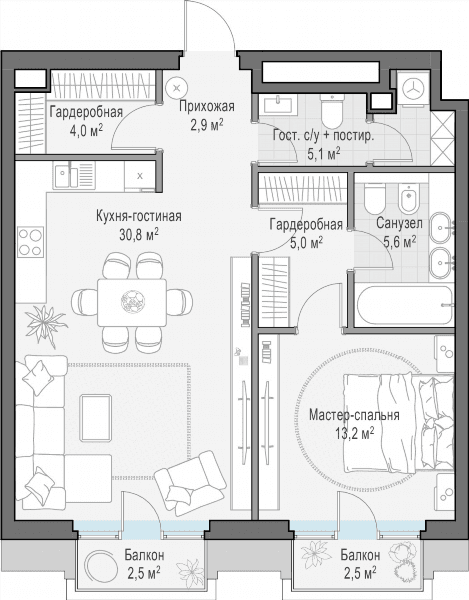 Тишинский Бульвар Москва — планировка 1