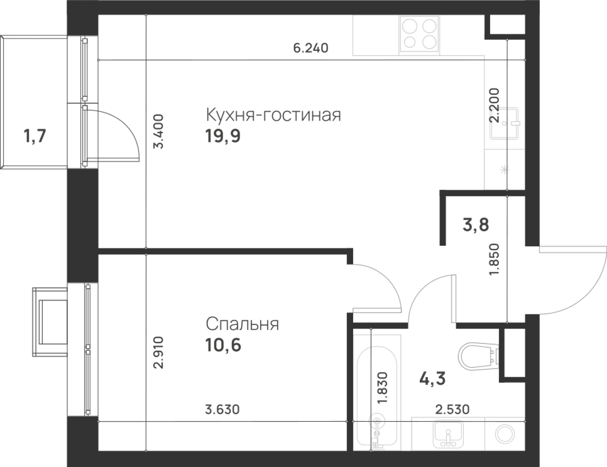 Foreville Москва — планировка 1
