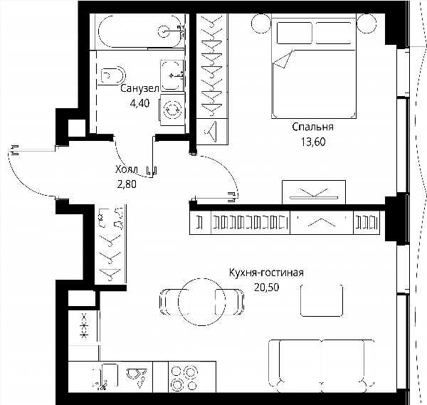 Cityzen Москва — планировка 1