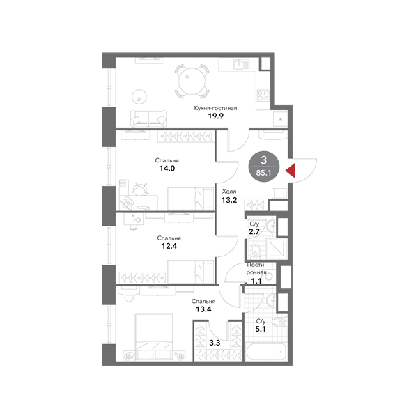 Voxhall Москва — планировка 3