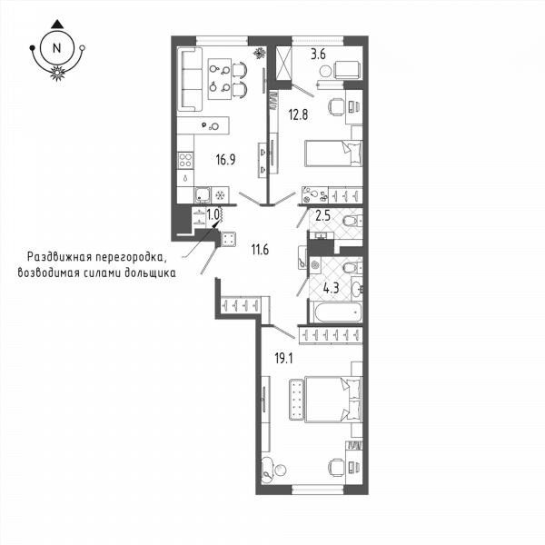 Квартал «Галактика», корпус 9.1 Санкт-Петербург — планировка 2