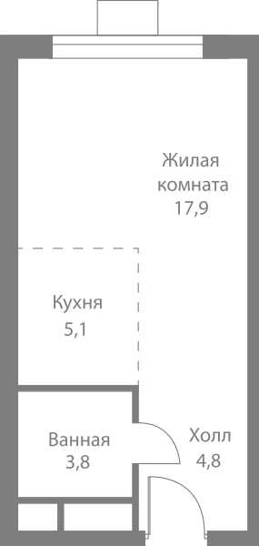 Stellar City Москва — планировка Студия