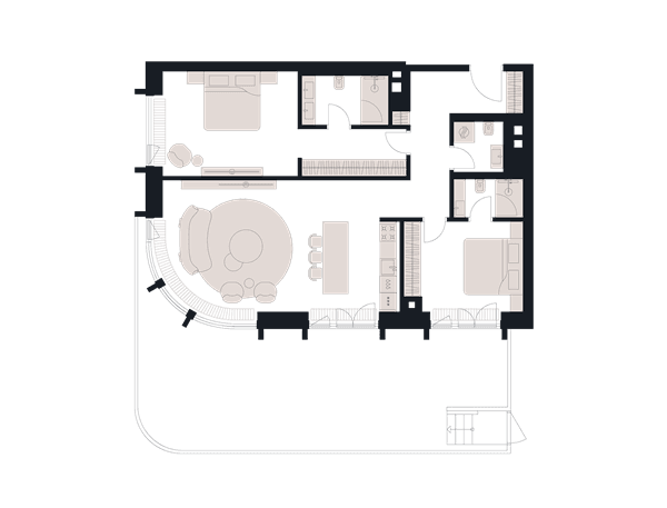 Victory Park Residence Москва — планировка 3