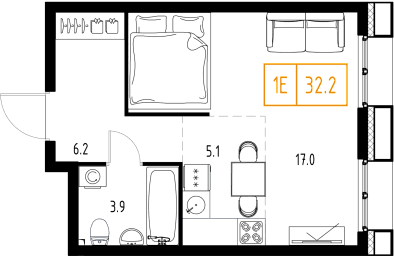 Skolkovo ONE Москва — планировка 1