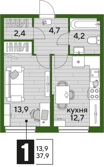DOGMA PARK Краснодар — планировка 1