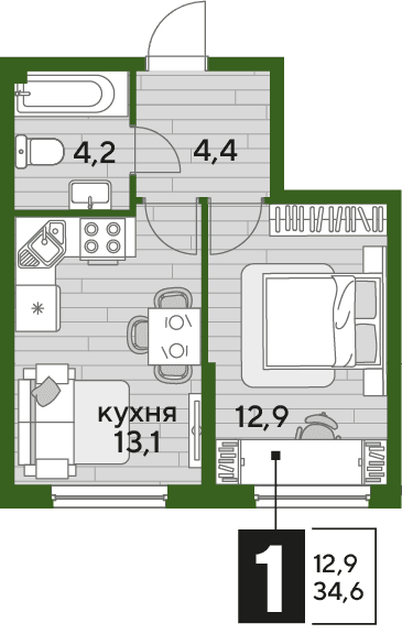 DOGMA PARK Краснодар — планировка 1
