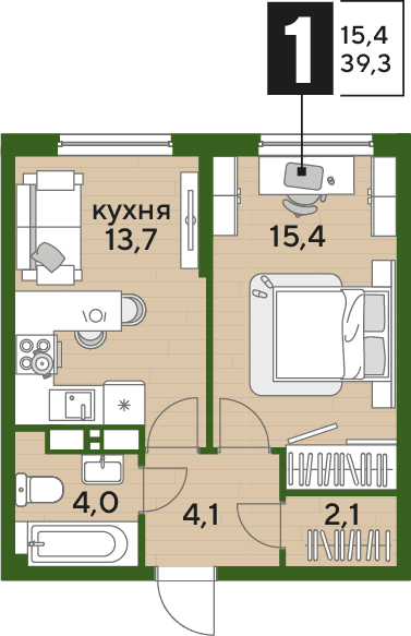 DOGMA PARK Краснодар — планировка 1