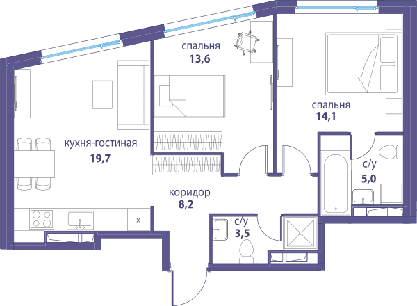 Символ, Независимость Москва — планировка 2