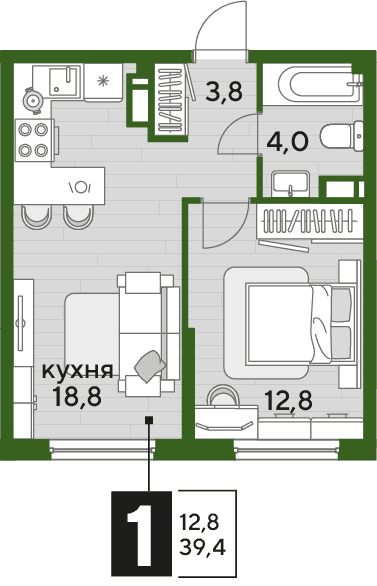 DOGMA PARK Краснодар — планировка 1