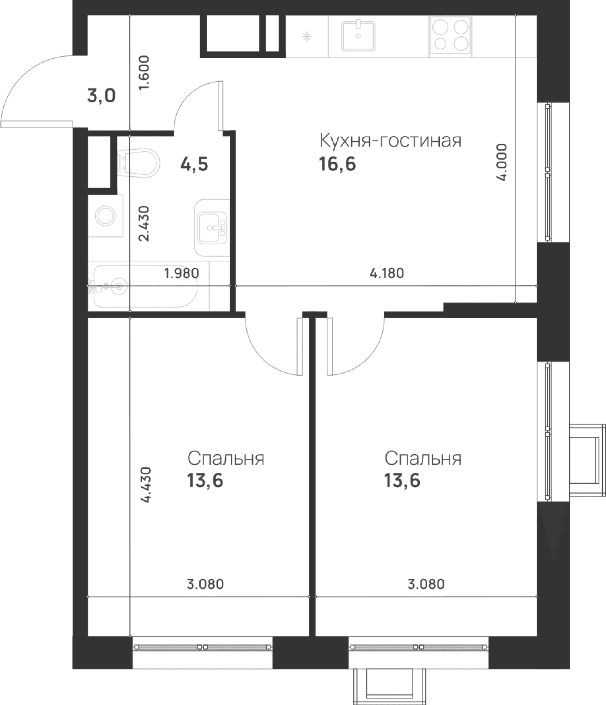 Foreville Москва — планировка 2
