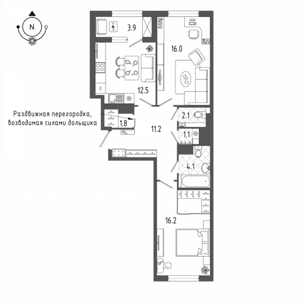 Квартал «Галактика», корпус 9.1 Санкт-Петербург — планировка 2