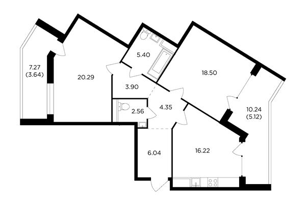 RIVERSKY Москва — планировка 2