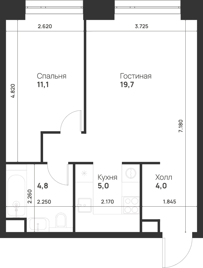 Voice Towers Москва — планировка 1