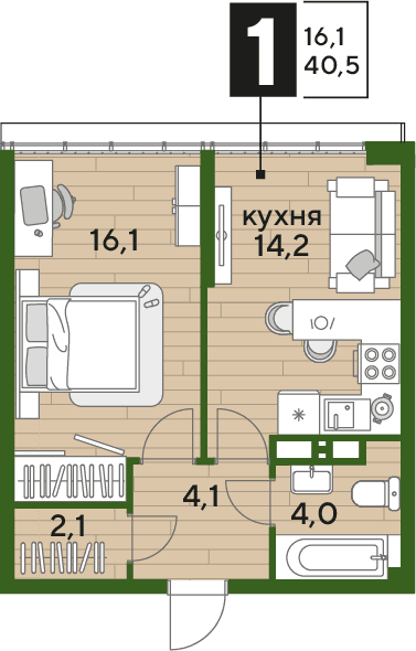 DOGMA PARK Краснодар — планировка 1