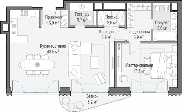 Лаврушинский Москва — планировка 2