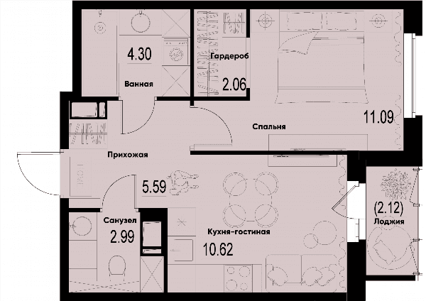 iD Murino III Санкт-Петербург — планировка 1