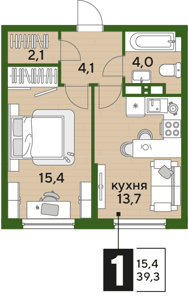 DOGMA PARK Краснодар — планировка 1