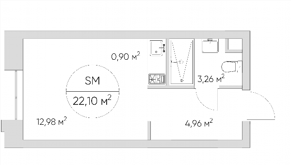 Nice loft Москва — планировка Студия