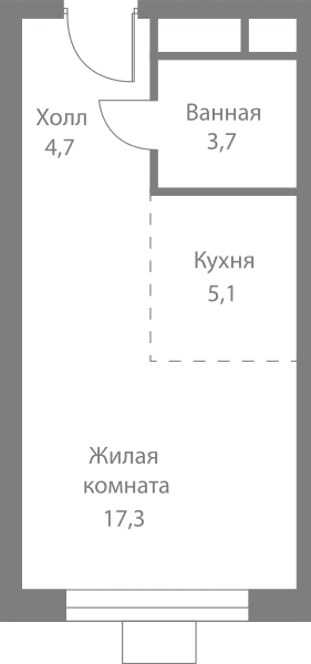 Stellar City Москва — планировка Студия