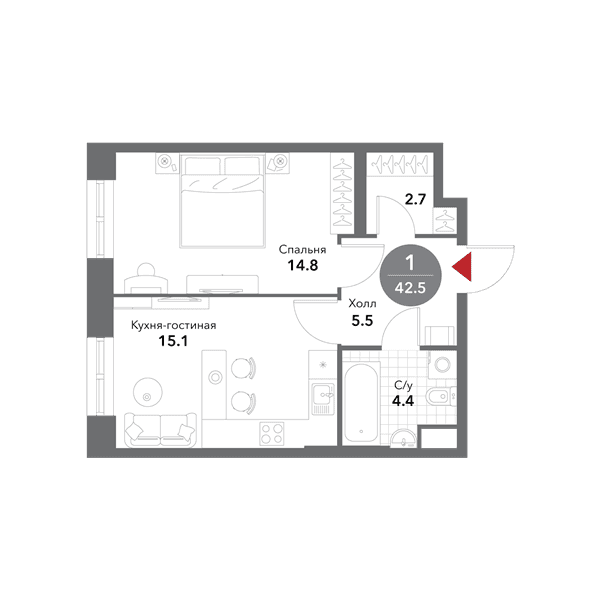 Voxhall Москва — планировка 1